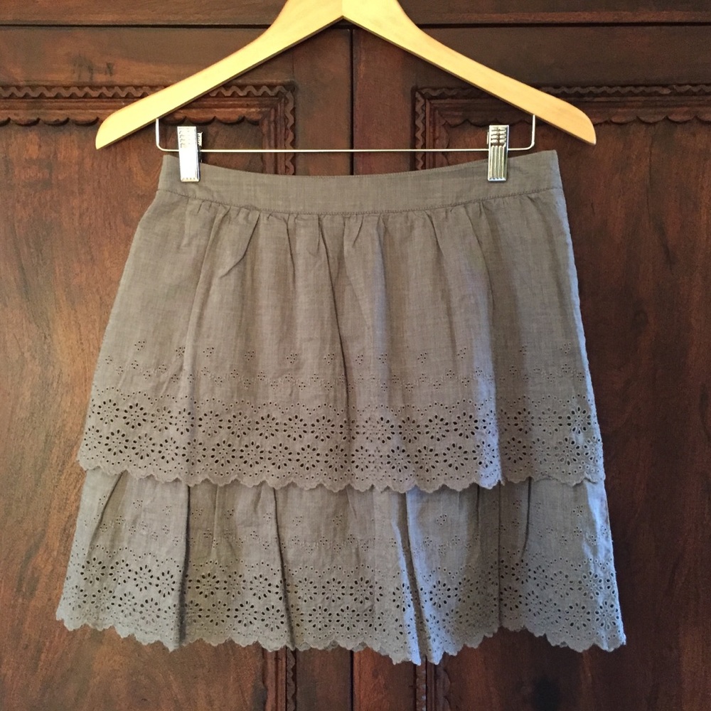 J.Crew Short Eyelet Skirt sz 2